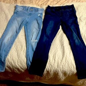 Two pairs of girls jagging size 10/12